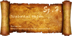 Szalontai Helén névjegykártya